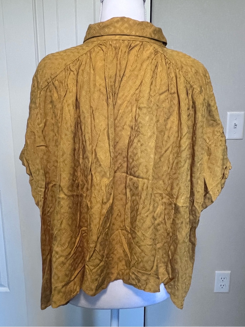NWT BP boxy oversized relaxed fit short sleeves geometric diamond pattern top - Picture 5 of 11